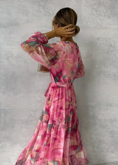 Felicity - Elegant Floral Swing Maxi Dress