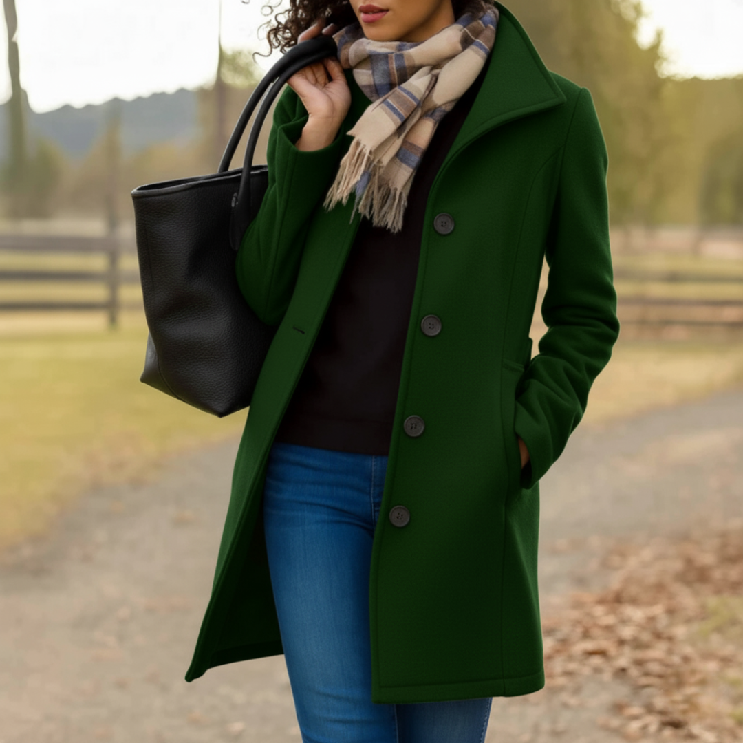 Tradura™ – Classic Mid-Length Button Coat