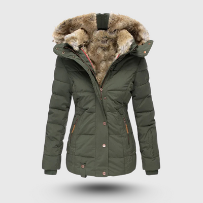 Hanne™ – Winter Jacket with Fluffy Collar and Slim Fit