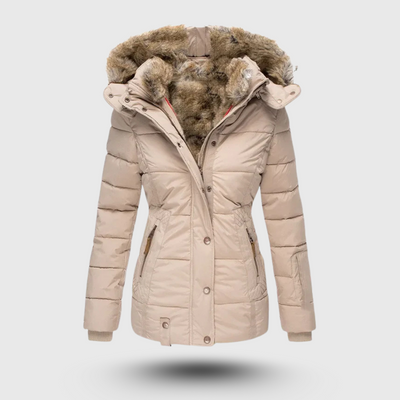 Hanne™ – Winter Jacket with Fluffy Collar and Slim Fit
