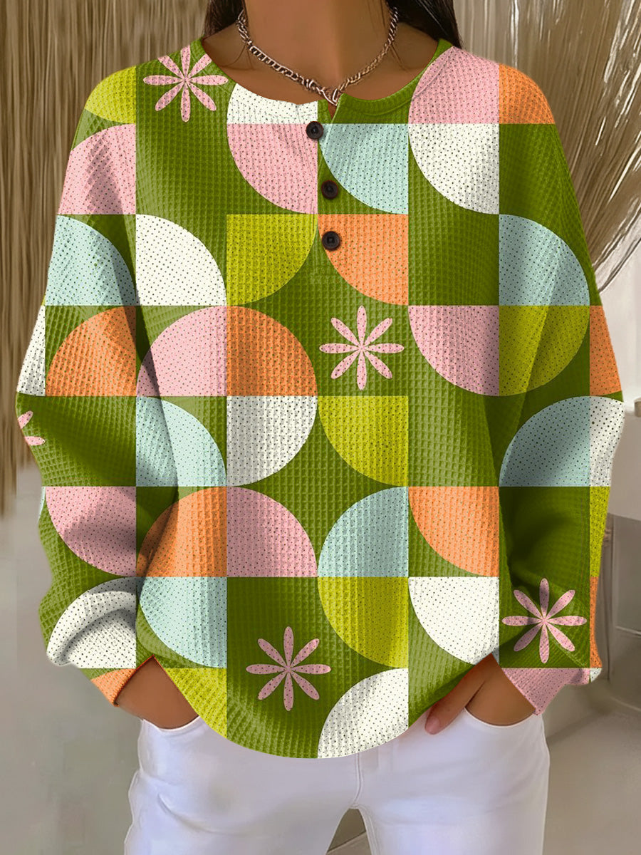 Saga™ – Sweater with Abstract Check Pattern