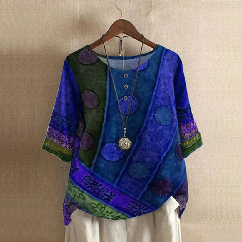 Valarie - Colorful Bohemian Top