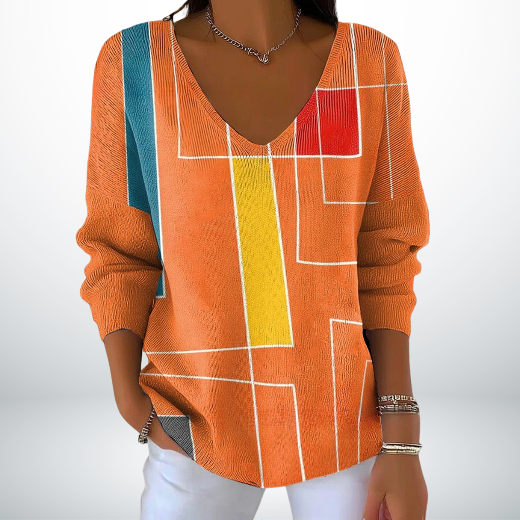 Evelien – Comfortable V-Neck Sweater