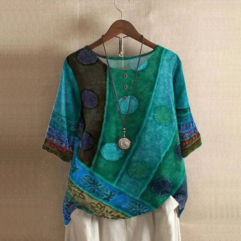 Valarie - Colorful Bohemian Top