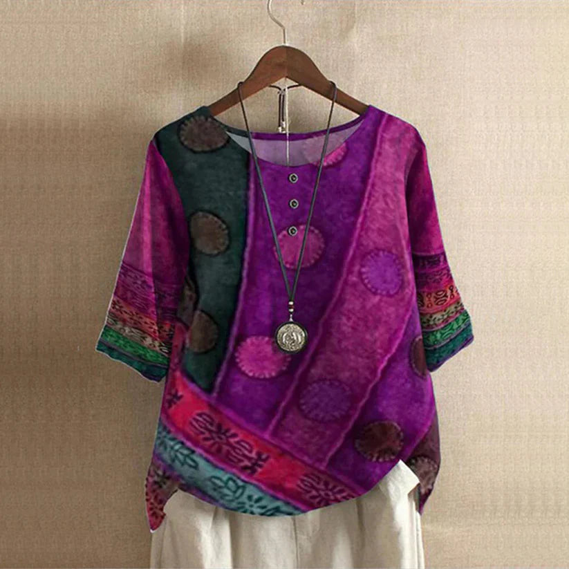Valarie - Colorful Bohemian Top