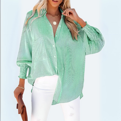 Elvessa Ethereal Stripe Blouse