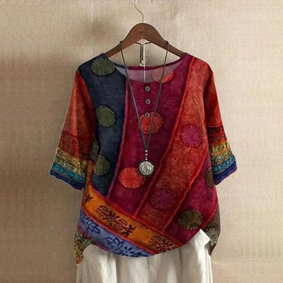 Valarie - Colorful Bohemian Top