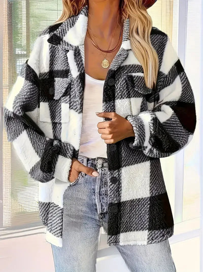 Martin | Stylish Plaid Fleece Jacket