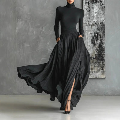 Keziah - Elegant Black Long Dress
