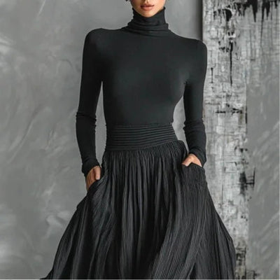 Keziah - Elegant Black Long Dress