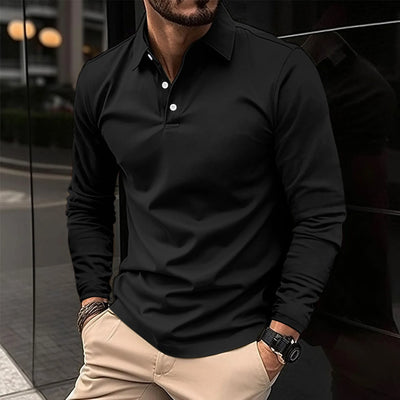 EZRA – RELAXED LONG-SLEEVE POLO