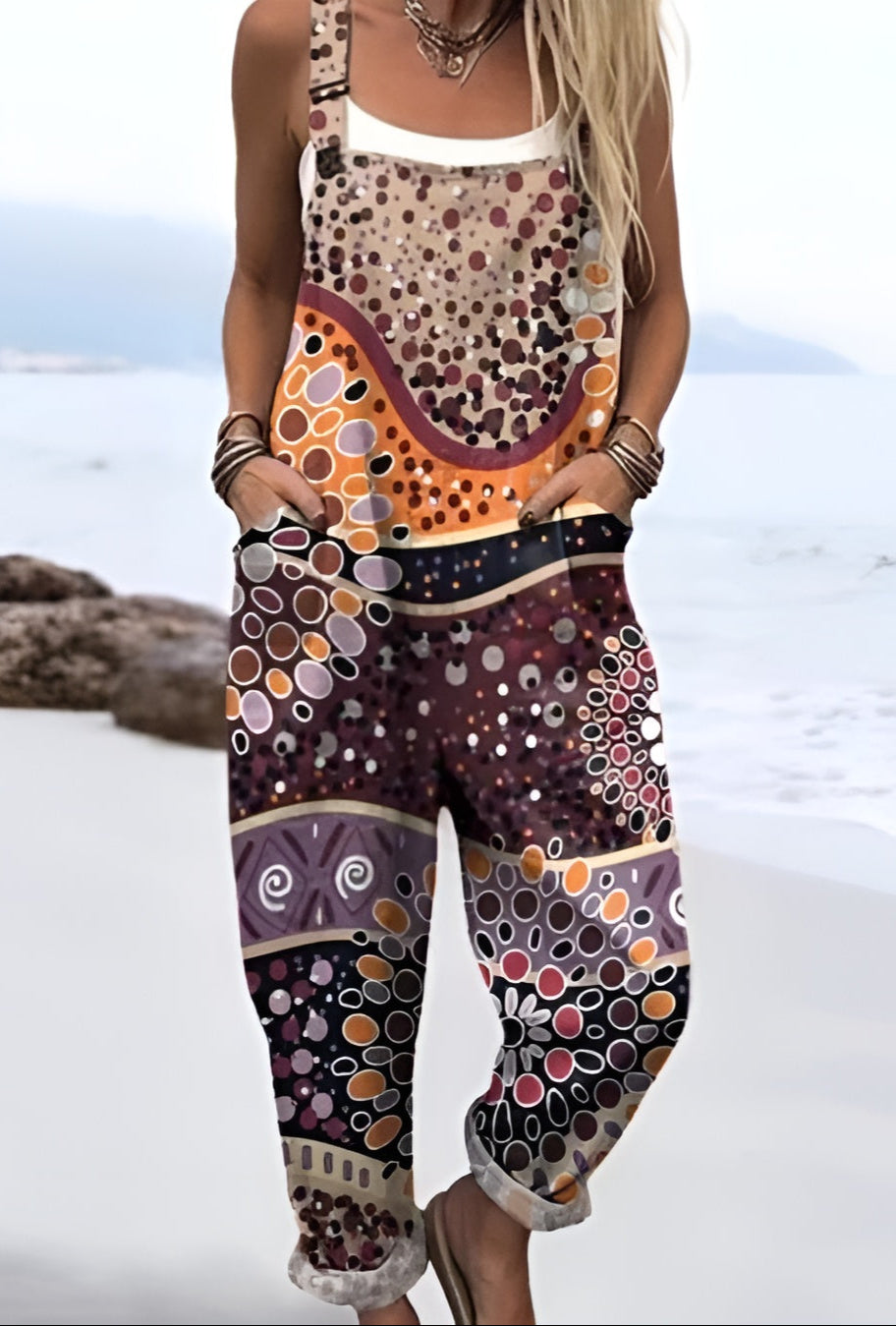 Thilde™ | Boho Art Drape Overalls