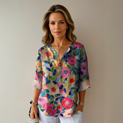 Arlene™ | Chic Floral Print Blouse